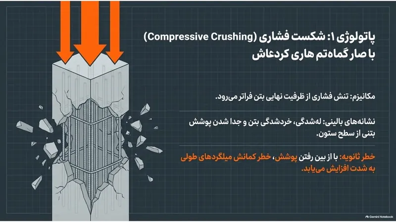 شکست فشاری ستون