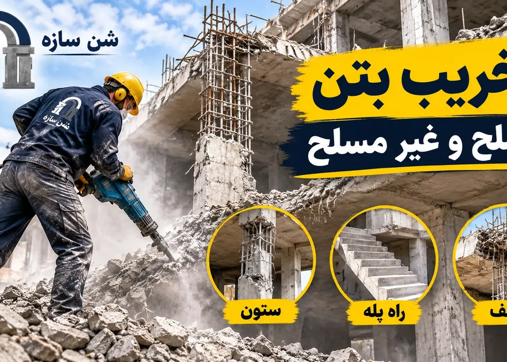 تخریب بتن مسلح و غیر مسلح
