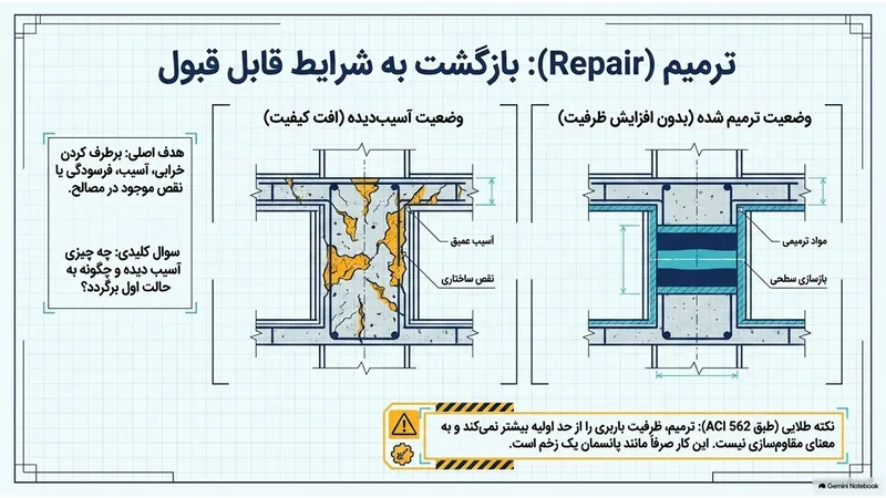 ترمیم (Repair): بازگرداندن عضو آسیب‌دیده به ظرفیت اولیه