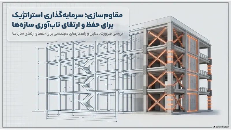 مقاوم‌سازی؛ سرمایه‌گذاری برای حفظ و ارتقای تاب‌آوری سازه‌ها، ساختمان با قاب فولادی تقویتی