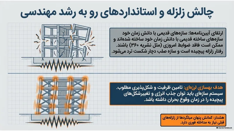اثر زلزله و تغییر استانداردهای لرزه‌ای بر ساختمان‌های قدیمی