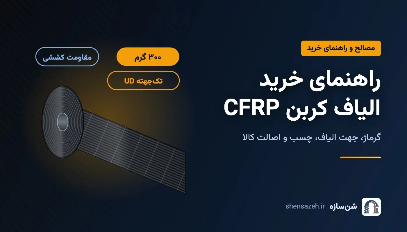 رول الیاف کربن تک‌جهته UD ۳۰۰ گرمی برای مقاوم‌سازی با CFRP