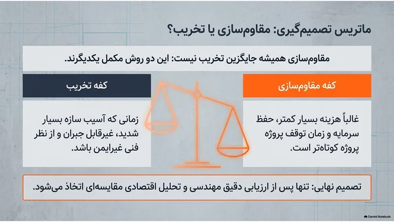 آیا مقاوم‌سازی همیشه جایگزین تخریب ساختمان است؟