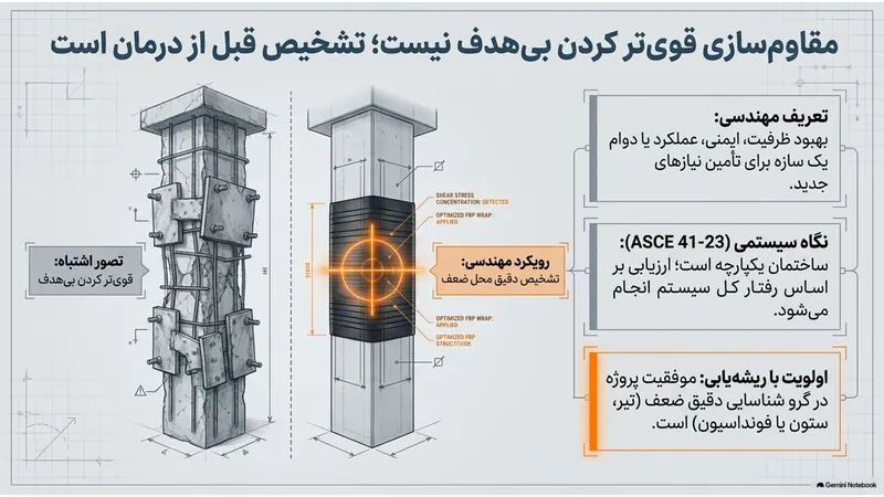 تشخیص پیش از درمان؛ ارزیابی مهندسی ستون پیش از مقاوم‌سازی